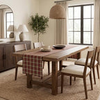 Solino Home 100% Pure Linen Table Runner Brown, Hunter's Plaid 14 x 90 in - Image 5