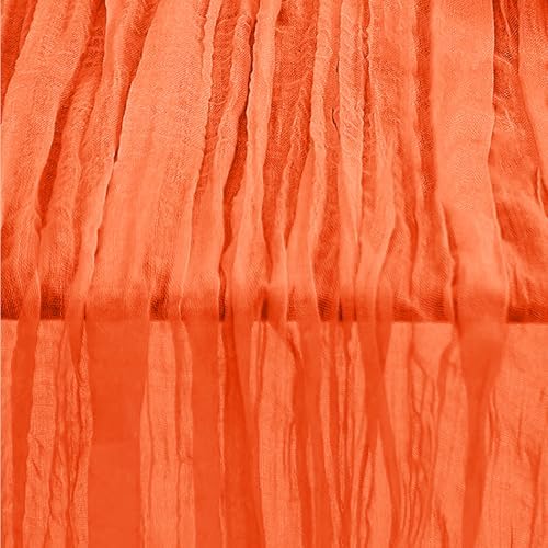 10 Pack Orange Cheesecloth Table Runner 35x120 Inch 10Ft Rustic Gauze Cheese Cloth Table Runner Sheer Cheesecloth Table Runners for Wedding Party Bridal Shower Decoration - Image 5