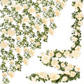 Findosom Total 12.4Ft Artificial Flowers Garlands for Decoration, Champagne by Findosom