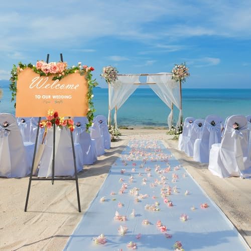 Black Croblissful 50" Easel Stand for Wedding Sign Adjustable, Metal - Image 2