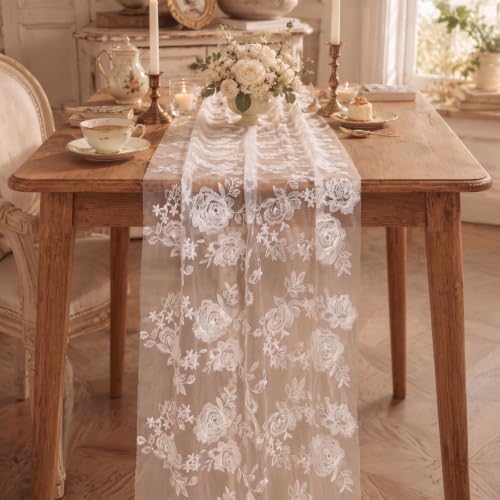 3 Pcs Floral Table Runner Wedding Home Party Decor - Image 5