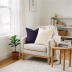 Mecatny Corduroy Decorative Throw Pillow Covers 26x26 Set of 2 Dusty Purple - Image 6