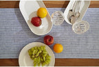 Solino Home 100% Pure Linen Table Runner, 14 x 60 in, Navy and White Stripe - Image 4