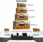 WAXWHELK Farmhouse Fall Canvas Wall Art Rustic Farmhouse Painting Pictures, Farm Fresh Pumpkin Harvest Artwork for Living Room Bedroom Home Decor (20"x40") - Image 5