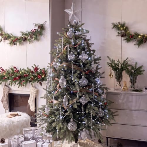 Retisee Crystal Christmas Tree Decor Acrylic Garland, Clear, Ball - Image 3