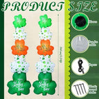 Fourluoo 2 Pcs 5.3ft St Patricks Day Inflatable Shamrock Outdoor Yard Decoration Blow up Shamrock Yard Decor with LED Lights Lucky Cheerful Green Clover for Irish Party Indoor Garden Lawn Porch Decor - Image 3
