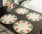 Decozen Set of 8 Doilies for Table, Lace Doilies - Rustic, Crochet, Farmhouse, Kitchen, Round Table Placemats - Valentines Day Decorations - 15 inch Gold Beige, The Maliana Collection - Image 2