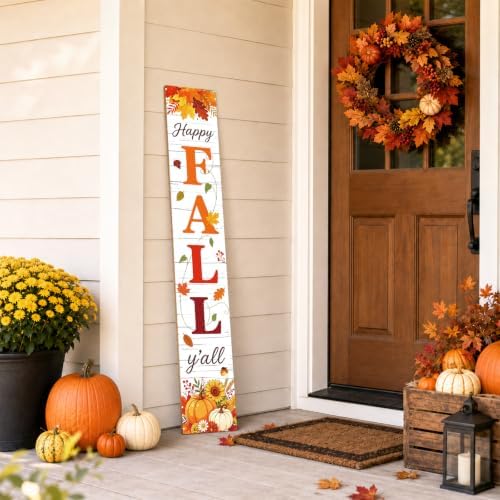 2 in 1 Fall Porch Sign 47" Double Side Halloween Front Door Decor - Image 5