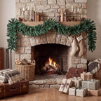 Suncalla 2 Pcs 6ft Thick Christmas Alaskan Pine Christmas Garland Greenery - Image 6