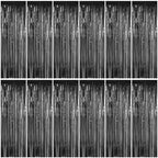 ZATAYE 12 Pack Black Halloween Foil Curtain Streamer Decorations by ZATAYE