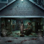 WovWeave 7 x 16 Ft Halloween Garage Door Cover Banner, Horror Hospital by WovWeave
