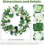 22'' Autumn Wreath for Front Door Decor,Indoor Wreaths for All Seasons - Image 4