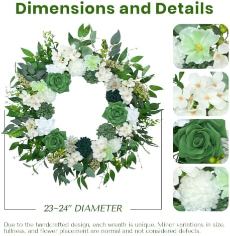 22'' Autumn Wreath for Front Door Decor,Indoor Wreaths for All Seasons - Image 4