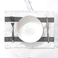 HeMiaor Placemats Set of 4 Elegant Decorative Luxurious Velvet Bling Sequins Place Mats for Dinner Table 12x16 inches (Cream White) by HeMiaor