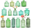 15 Pcs Green Bud Vases Set, Baby Shower Decorations, Wedding Table Decor by ysnn