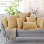 Nestl Throw Euro Pillow Covers, Cozy Velvet Decorative Pillow Covers 26 x 26 Inches, Soft Solid Couch Pillow Case for Sofa, Bed and Car, Set of 2 - Camel Gold - Image 6
