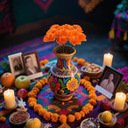 Artificial Marigold Flower Heads,Marigold Heads Bulk and 48 Monarch Butterfly for Dia De Los Muertos Diwali Decorations for Home Wreath Garland DIY Day of The Dead Altar Decor Orange (200) - Image 4