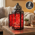 Vela Lanterns Decorative Indoor Red Fairy Light Candle Holder, L, 2-Pack - Image 6
