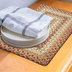 Homespice Harvest Jute Braided Table Mats, Rect 10x15 Set of 4 by Homespice