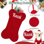 Personalized Dog Christmas Stockings,Custom Pet Stocking Embroidered Name - Image 2