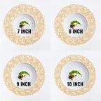 IcosaMro Round Woven Placemats Set of 12 for Dining Table, 15 Inches Paper Boho Decorative Circle Place Mats for Wedding Christmas Thanksgiving Day Holiday Dinner (Beige) - Image 6
