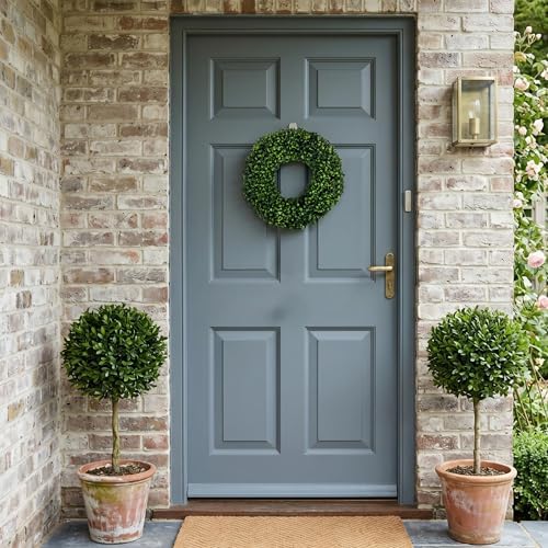 Pure Garden 16.5-Inch Boxwood Wreath Set of 2 - Round UV Resistant Artificial Spring, Winter, Fall, or Summer Wreath - Indoor/Outdoor Summer Wreaths for Front Door - Image 2