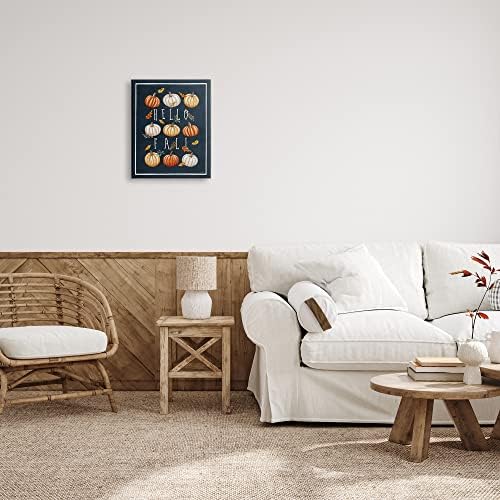 Stupell Industries Hello Fall Mixed Pumpkins, 16 x 20 Inch Canvas Wall Art - Image 4