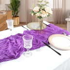 12 Pack 10Ft Purple Cheesecloth Table Runner 23 x 120 Inch - Image 6