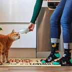 Cute Kitchen Mat Set of 2,Funny Cat Kitchen Rugs and Mats Non Skid Washable,Cute Kitchen Decor Accessories Cats Lover Owners Housewarming Gifts,Made from Scratch (17"x47"+17"x30") - Image 2