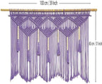 Youngeast Large Macrame Wall Hanging Boho Woven Tapestry Bohemian Macrame Wall Decor Handmade Tassel Tapestry Home Decoration for Bedroom Living Room 39"X31" (Wood Dowels Not Included) (Purple) - Image 5