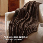 Bedsure Soft Twin Blanket for Bed Decor Gifts Chocolate Brown 60"x80" - Image 3