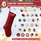 Personalized Christmas Stockings,Custom Embroidered Name & Monogram Knit Stockings for Kids,Family - Classic Cable Knit 18" Christmas Stocking for Fireplace Holiday Decor(9 Pack) - Image 5