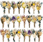 Layhit 24 Pcs Mini Dried Flower Bouquets Boho for Vase, Vivid by ShungLan