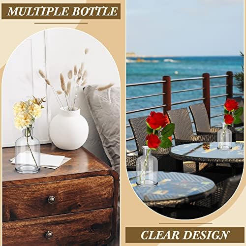 Lallisa 80 Pcs 4.9 Inches Small Glass Bud Vases Bulk Mini, Clear - Image 6
