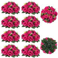 BLOSMON Hot Pink Flowers for Wedding: 10 Pcs Fakel Rose Balls for Table by Blosmon