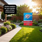 Oklahoma City Thunder Garden Flag with Stand Holder - Image 4