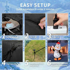5FT Christmas Inflatables Outdoor Decorations Penguin Holding Candy Cane Blow Up Cute Christmas Decor Built-in LED Lights for Xmas Yard Outside Indoor Party Lawn Garden Porch Holiday - Image 6