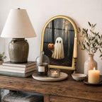 Wheatwin Vintage Gold Arched Framed Spooky Halloween Wall Art - Image 6