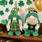 St Patricks Day Decorations - 2Pack St Patrick's Day Plush Gnomes Lucky Green Shamrock for Home - Leprechaun Doll, Irish Gifts Green St. Patricks Day Ornament Table Decor - Image 4