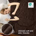 Bedsure Soft Queen Size Blanket for Bed Chocolate Brown 90"x90" - Image 4