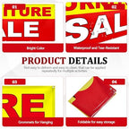 Hahafelt 3x10 ft Furniture Sale Banner Waterproof Sign Red Yellow White - Image 4