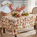 Newbridge Thanksgiving Rustic Acorn & Leaf 60x120 Inch Rectangle Tablecloth - Image 4