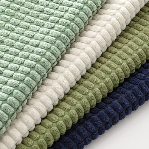 MIULEE Farmhouse Decorative Pillow Covers 18x18 Inch Set of 4 Muted Teal - Image 4