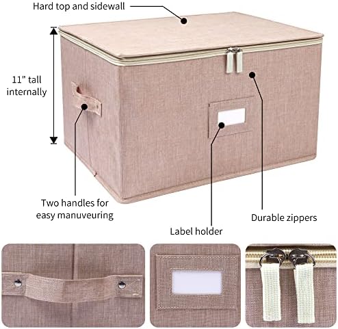 Wine Glass Storage Box, Stemware Storage Containers Cases with Dividers - Image 4