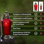 Cemetery Memorial Candle, Christian Cross Candle Holder with 2 Candles - Image 4