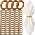 Thenshop 200 Pcs Decorative Wooden Napkin Rings Bulk Exquisite, Brown by Thenshop