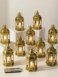 Romadedi Vintage Gold Mini Lanterns for Wedding Centerpiece, Pack of 20 by ROMADEDI