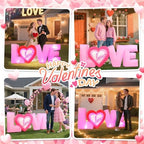 7FT Pink Love Inflatable Valentine’s Day Yard Decoration with Heart and LED Lights Giant Romantic Blow Up Outdoor Wedding Anniversary Engagement Party Decor for Garden Lawn Party Indoor Outdoor - Image 7