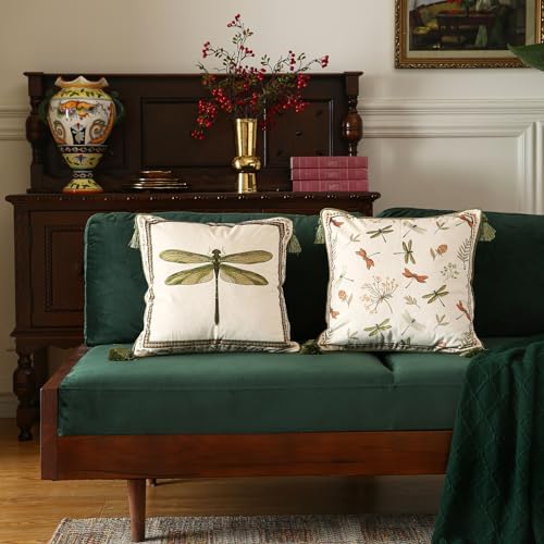 ISAENNE Designer Velvet Throw Pillow Covers,18"x18" Set of 2-Grace B - Image 5