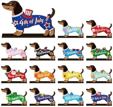 Interchangeable Holiday Wooden Animal Decor Magnetic Figurine (B) by Unknown